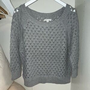 American Eagle Outfitters Gray Knit Women's Sweater